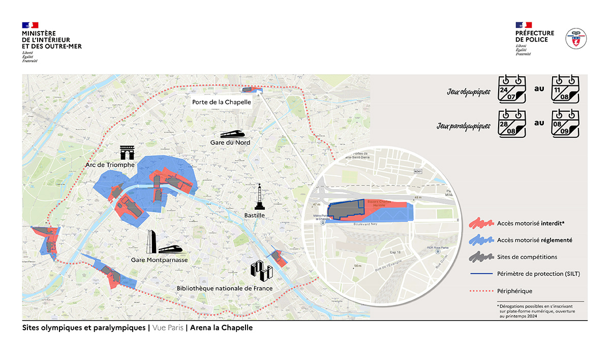 Paris Olympics 2024 site maps