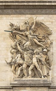 The most famous sculpture in the Arc de Triomphe is the high relief sculptural group “The Departure of the Volunteers of 1792”, also known as “La Marseillaise”, which represents an allegory of the French Republic. By PARIS BY EMY