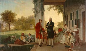 Washington and Lafayette at Mount Vernon, 1784 by Rossiter and Mignot, 1859 Paris by Emy Trip Planner