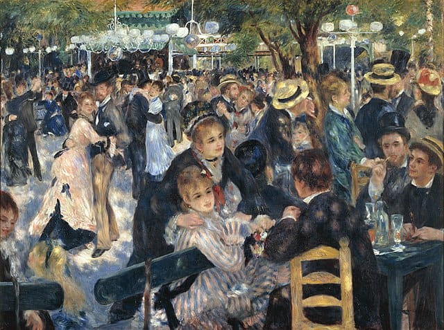 Orsay Museum Le Bal du moulin de la Galette is an oil on canvas by the French impressionist painter Auguste Renoir